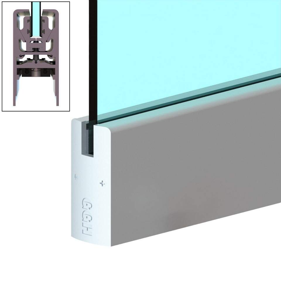 DLUX 4" Door Rail - Without Cylinder Lock