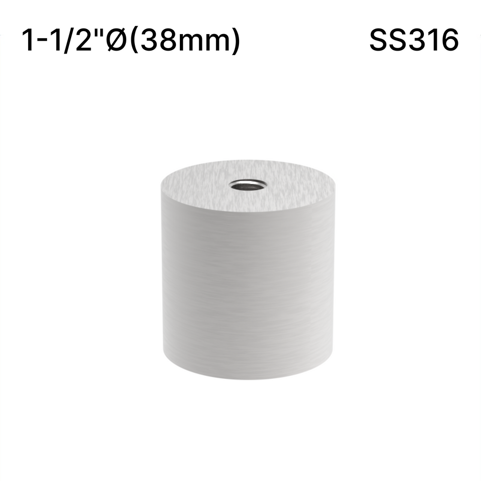 Standoff Base - Solid Round - 1-1/2" (38mm) Diameter