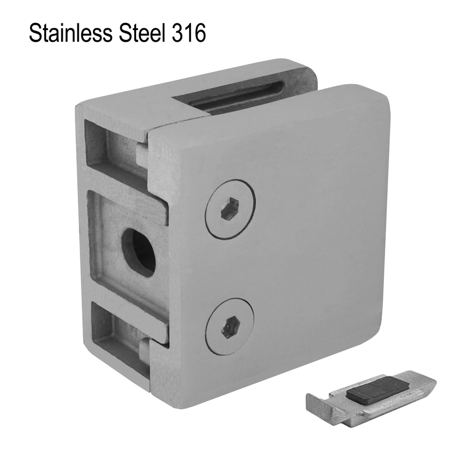 Railing Clamps - Square 55x55mm - SS316