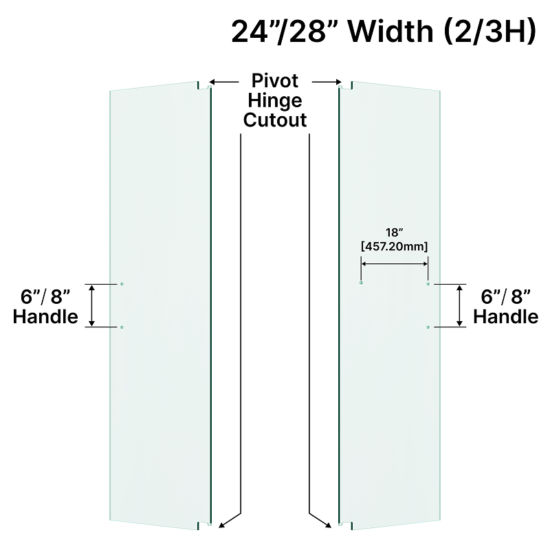 Shower Stock Door - Pivot Door Glass