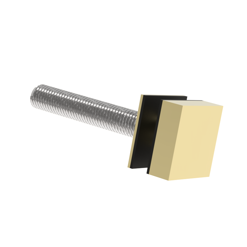 GGH Ladder Pull - Square Washer/Stud Kit for Single-Sided & Combination Ladder Pull - Up to 2" Thick Door