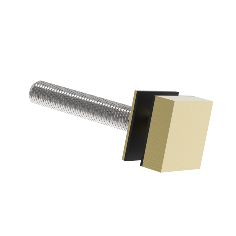 GGH Ladder Pull - Square Washer/Stud Kit for Single-Sided & Combination Ladder Pull - Up to 2" Thick Door