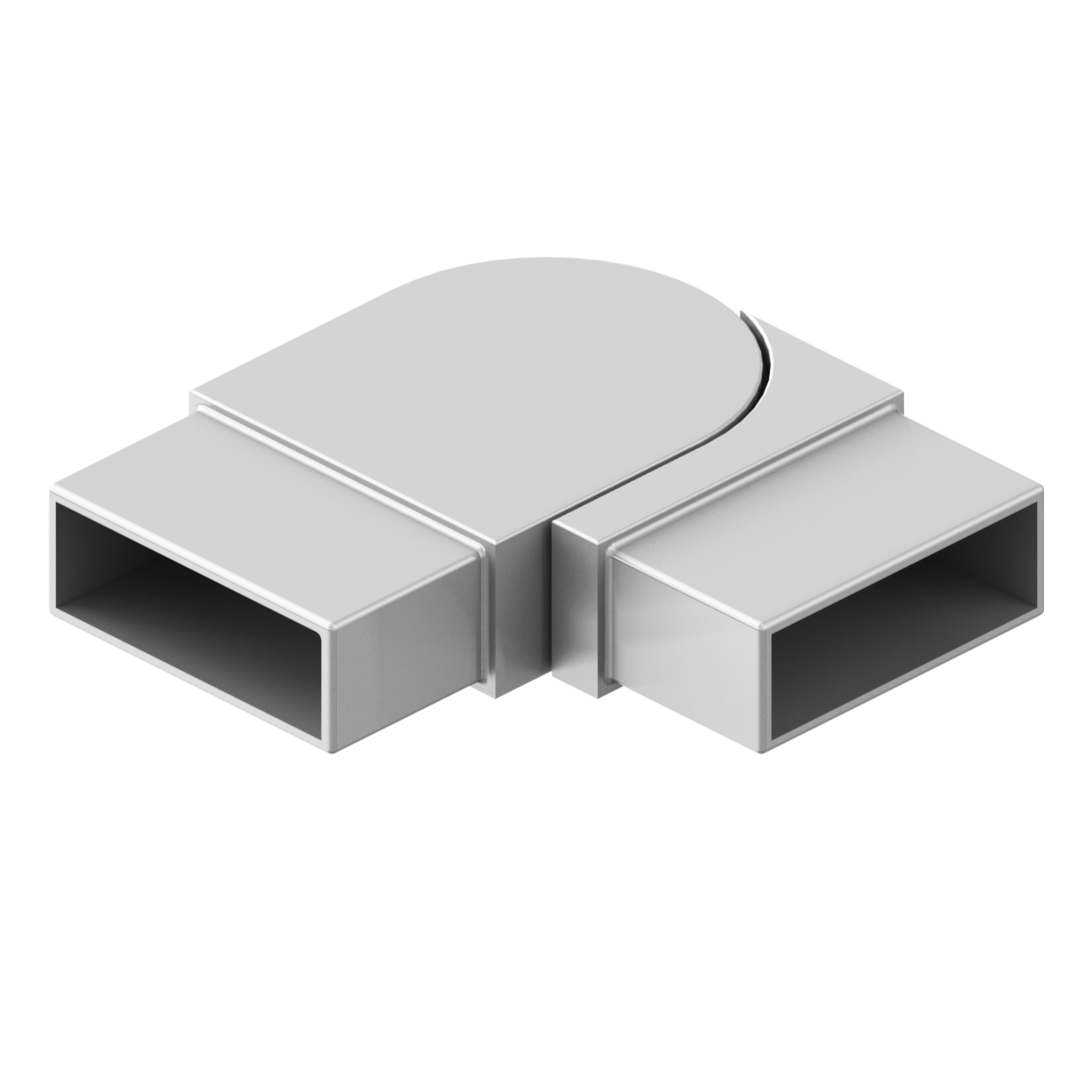 [E2X1ADJH] HRAIL Series GGH Handrail - Elbow for 2X1" Rectangular Handrail - 90° Horizontal with 120° Adjustability