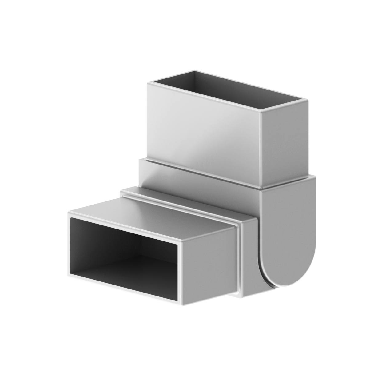 [E2X1ADJV] HRAIL Series GGH Handrail - Elbow for 2X1" Rectangular Handrail - 90° Vertical with 120° Adjustability