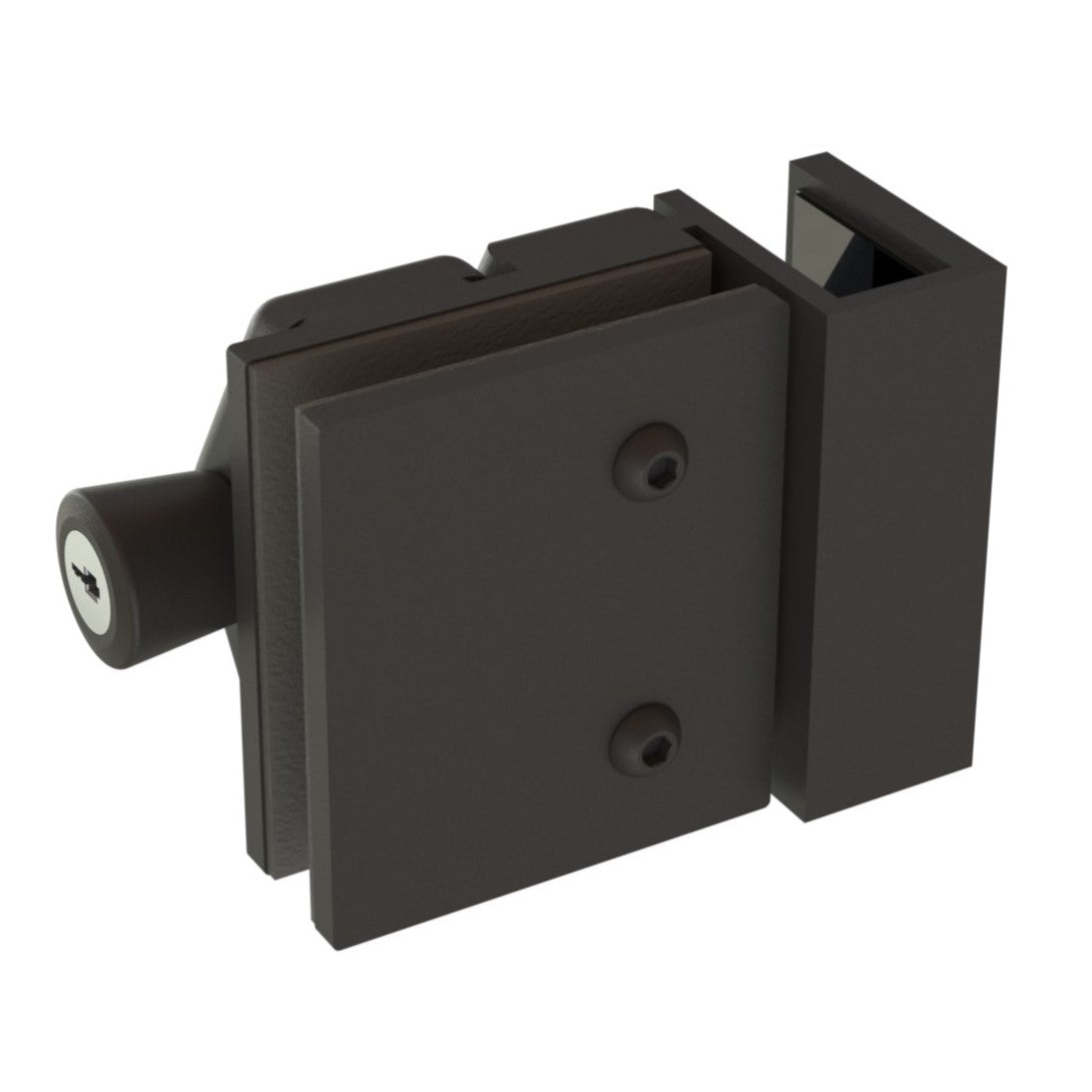 [LDIVE092OUT] DIVE Series GGH Pool Fence Hardware - Latches With Lock - 90° Glass to Glass - Outswing