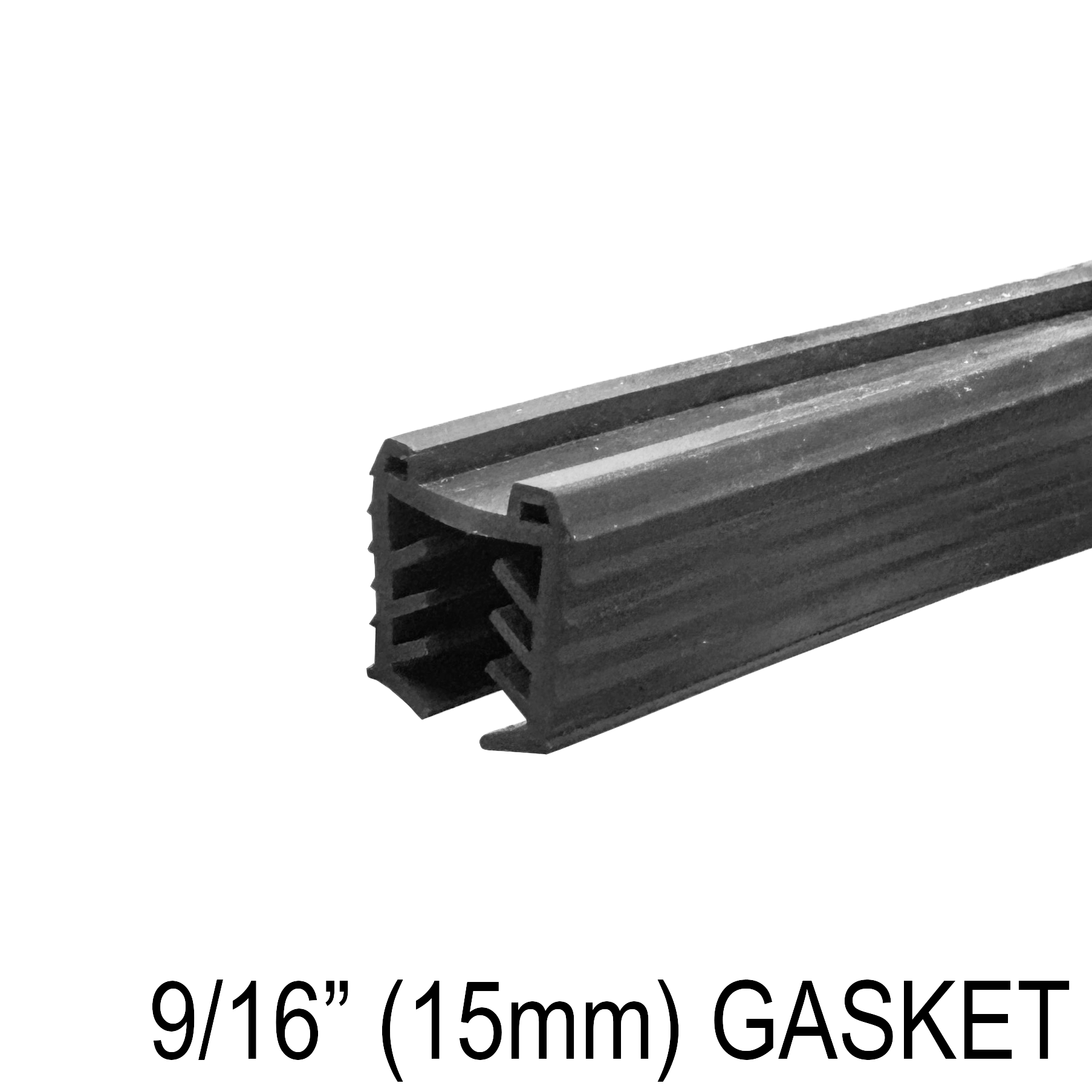 [CRUB15] CRAIL Series GGH Caprail - Rubber - for 9/16" (15mm) Glass