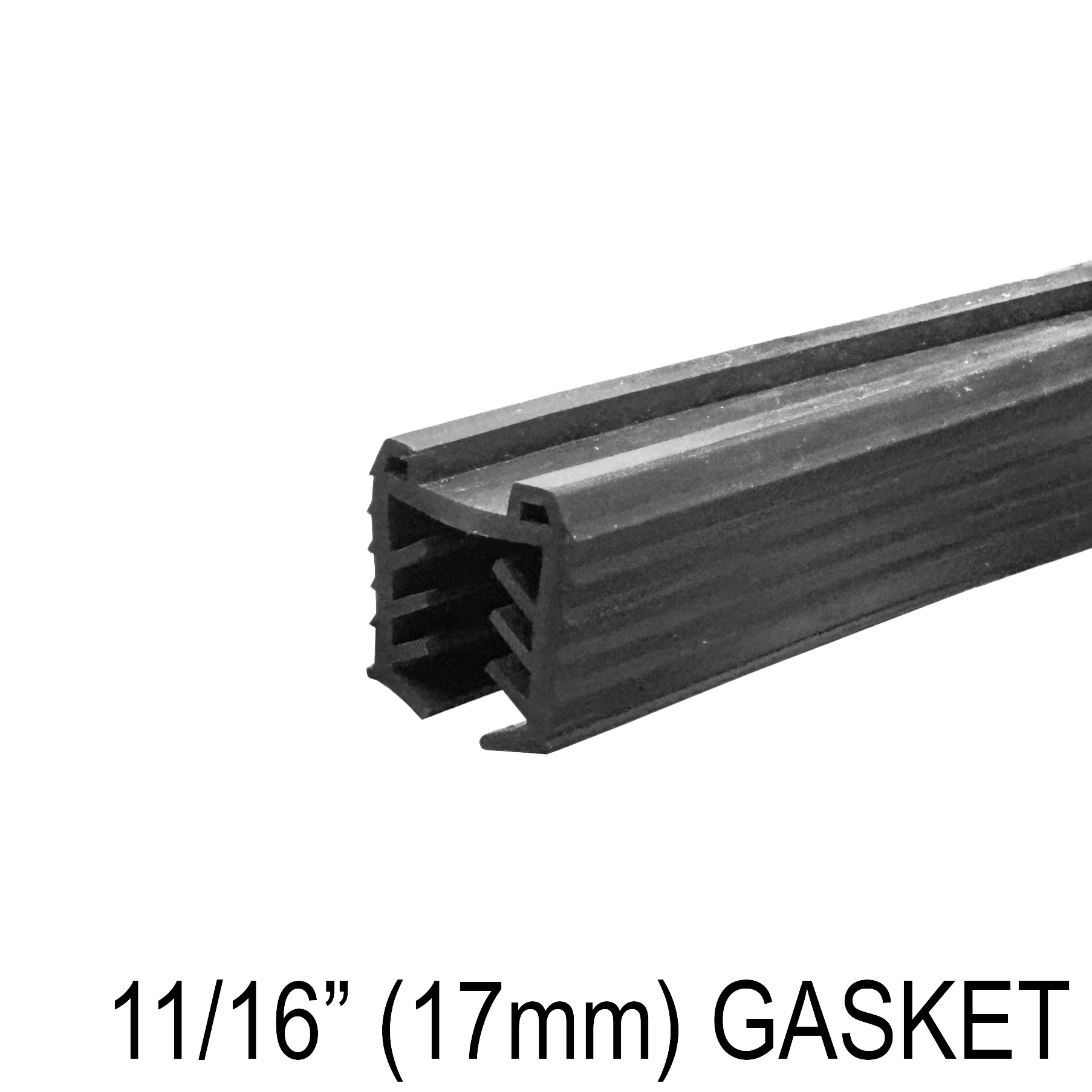 [CRUB17] CRAIL Series GGH Caprail - Rubber - for 11/16" (17mm) Glass