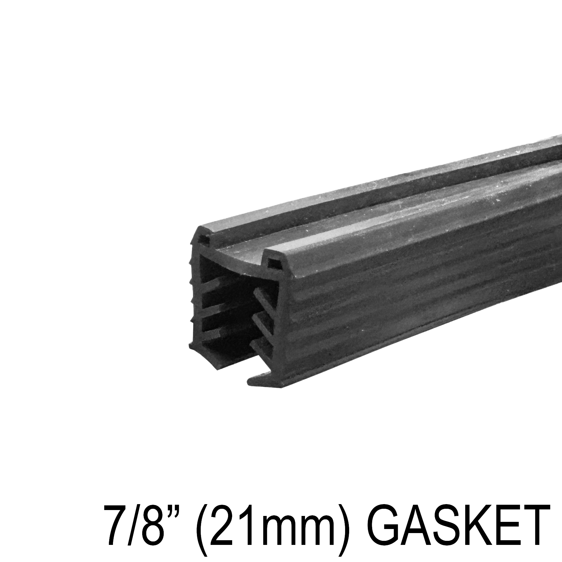 [CRUB21] CRAIL Series GGH Caprail - Rubber - for 7/8" (21mm) Glass
