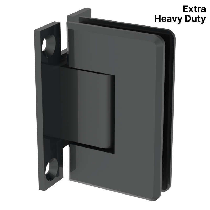 GGH Shower Hinge - Beveled Extra Heavy Duty - Wall Mount, H Back Plate