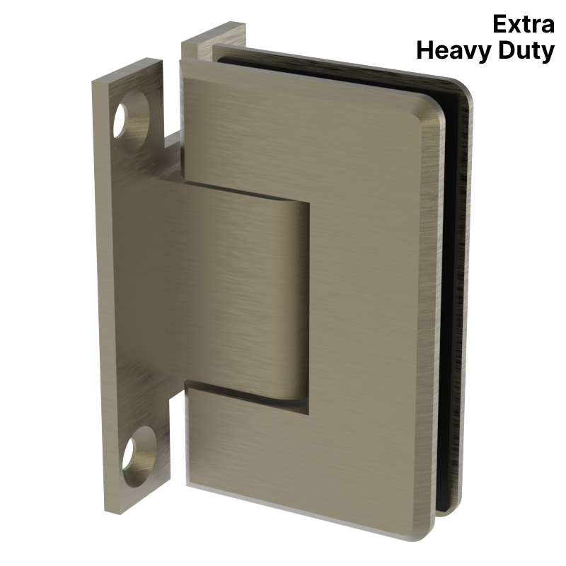 GGH Shower Hinge - Beveled Extra Heavy Duty - Wall Mount, H Back Plate