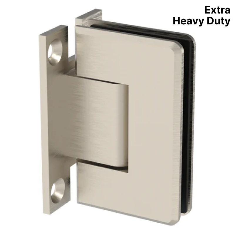 GGH Shower Hinge - Beveled Extra Heavy Duty - Wall Mount, H Back Plate