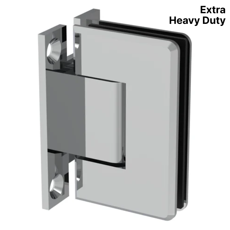 GGH Shower Hinge - Beveled Extra Heavy Duty - Wall Mount, H Back Plate