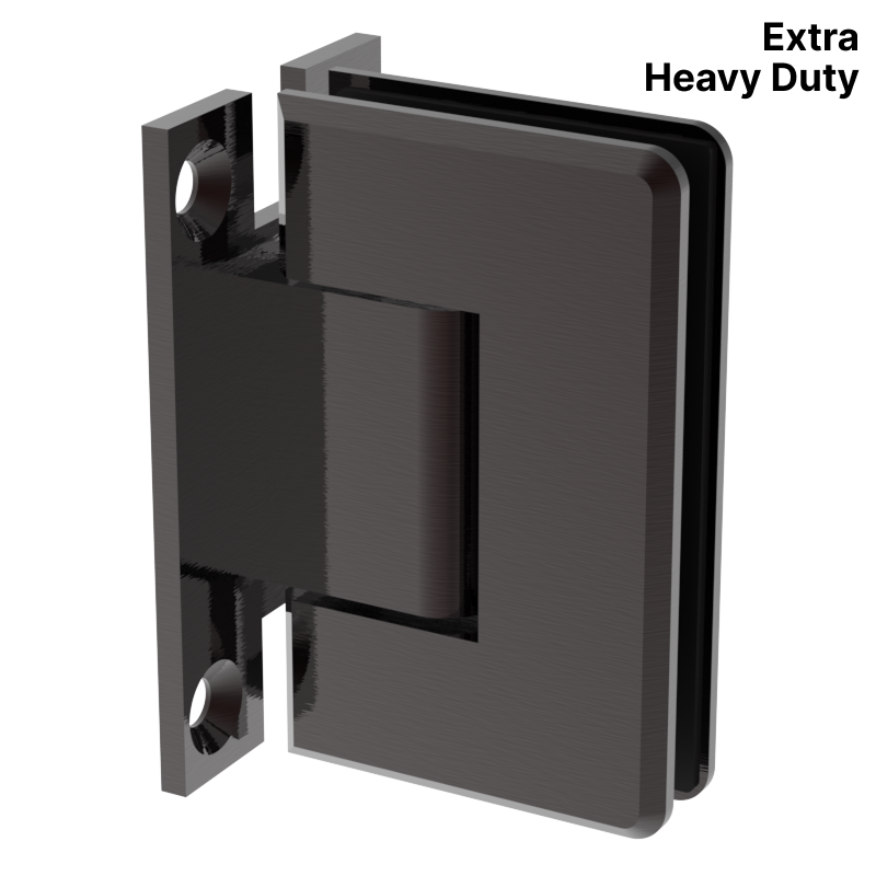 GGH Shower Hinge - Beveled Extra Heavy Duty - Wall Mount, H Back Plate