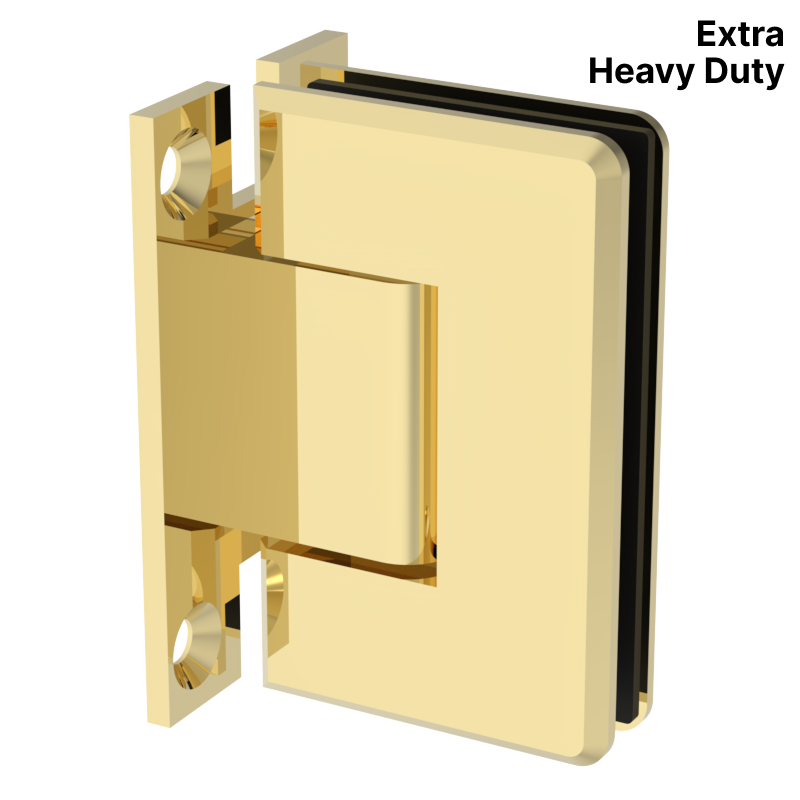 GGH Shower Hinge - Beveled Extra Heavy Duty - Wall Mount, H Back Plate