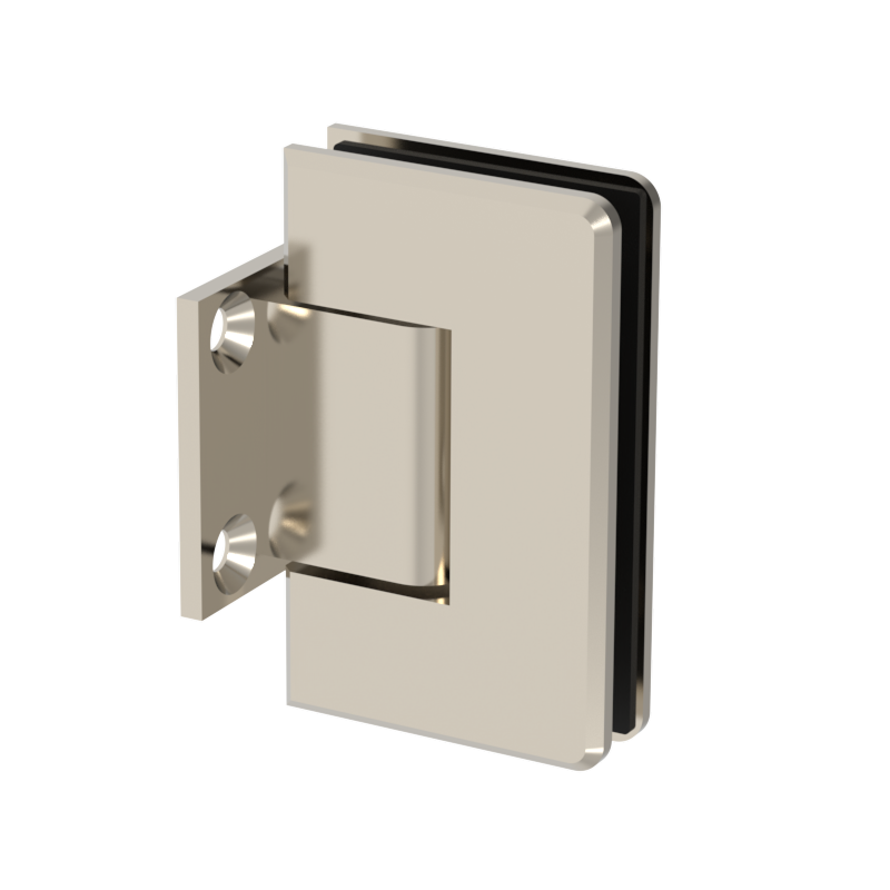 GGH Shower Hinge - Beveled Regular Duty - Wall Mount, Short Back Plate