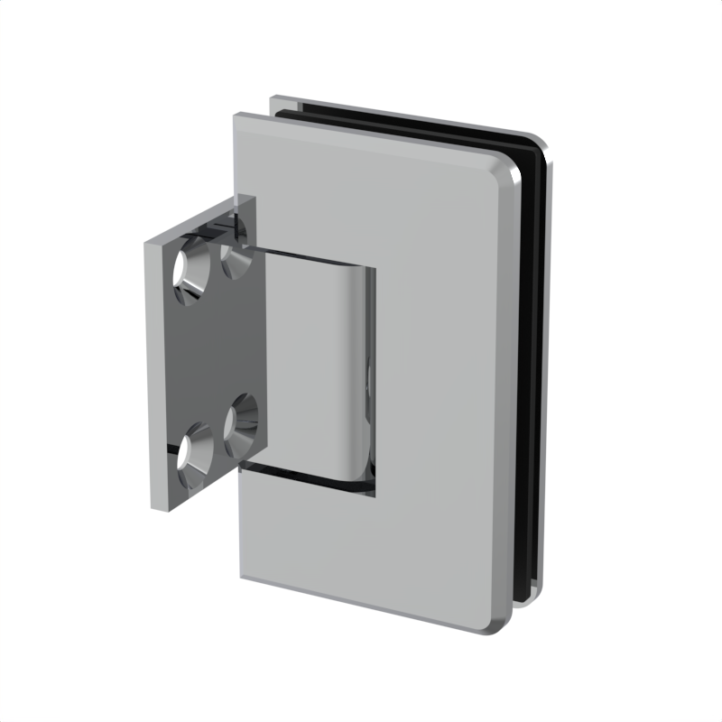 [BEV074] BEVERLY Series GGH Shower Hinge - Beveled Regular Duty - Wall Mount, Short Back Plate