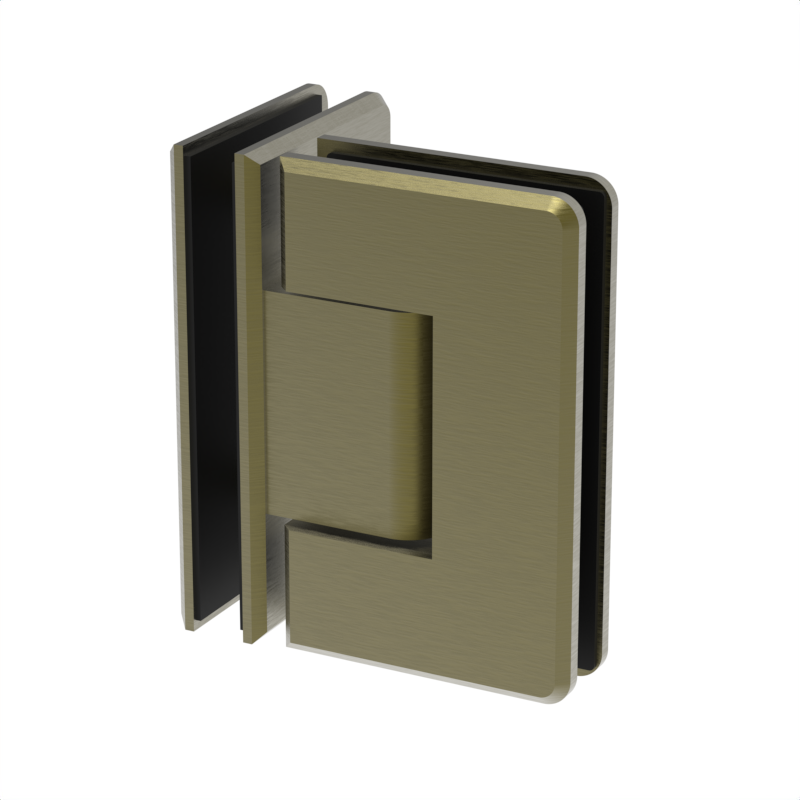 [BEV092] BEVERLY Series GGH Shower Hinge - Beveled Regular Duty - Glass to Glass 90°
