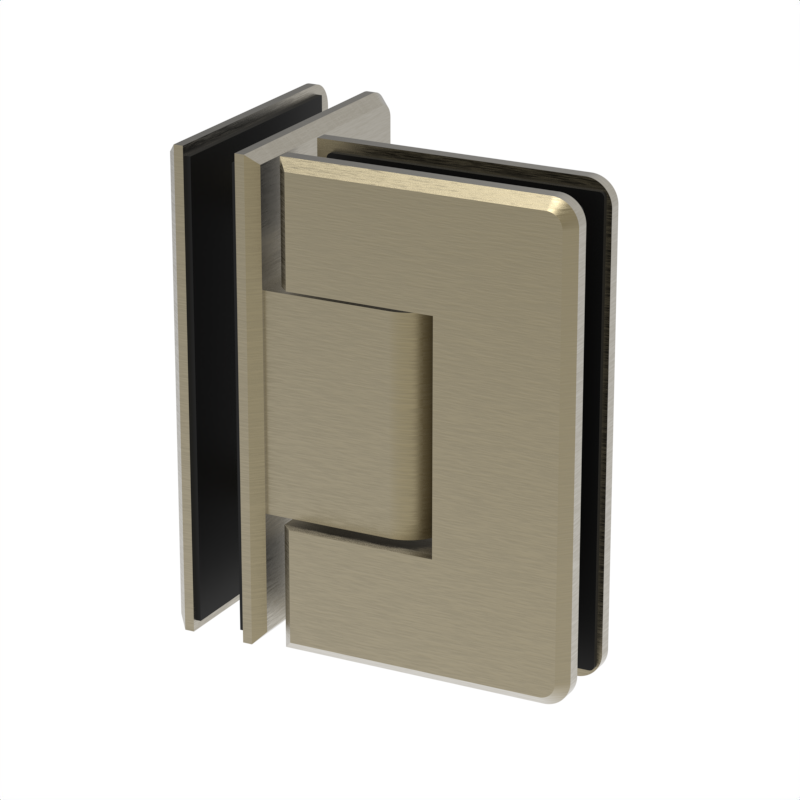 [BEV092] BEVERLY Series GGH Shower Hinge - Beveled Regular Duty - Glass to Glass 90°