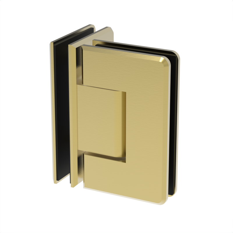 [BEV092] BEVERLY Series GGH Shower Hinge - Beveled Regular Duty - Glass to Glass 90°
