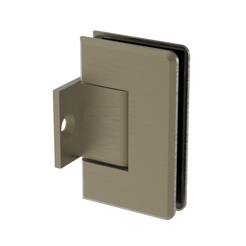 GGH Shower Hinge - Beveled Regular Duty - Wall Mount, Pony Plate