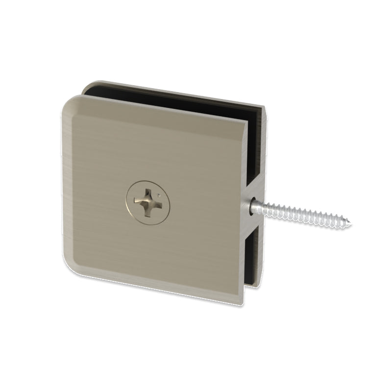 GGH Shower Clamp - Beveled - Transom Glass To Wall - 180° Movable