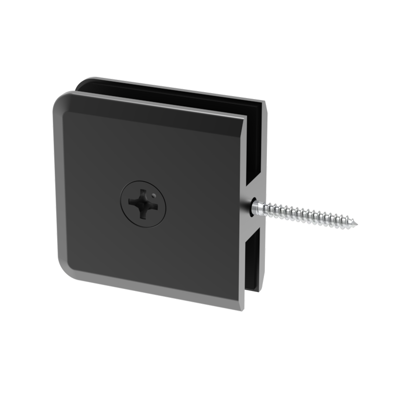 GGH Shower Clamp - Beveled - Transom Glass To Wall - 180° Movable
