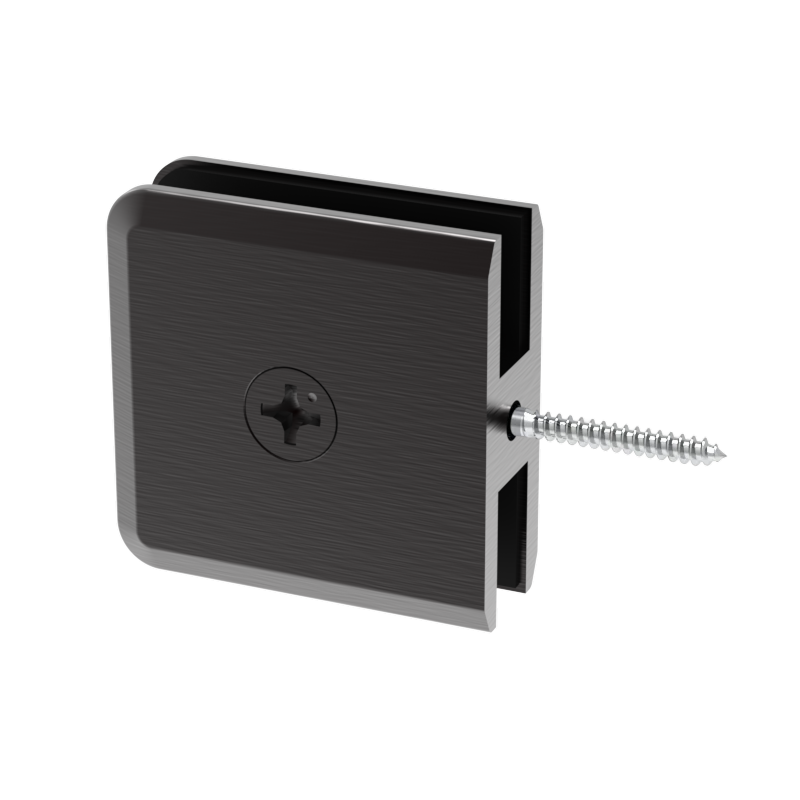 GGH Shower Clamp - Beveled - Transom Glass To Wall - 180° Movable