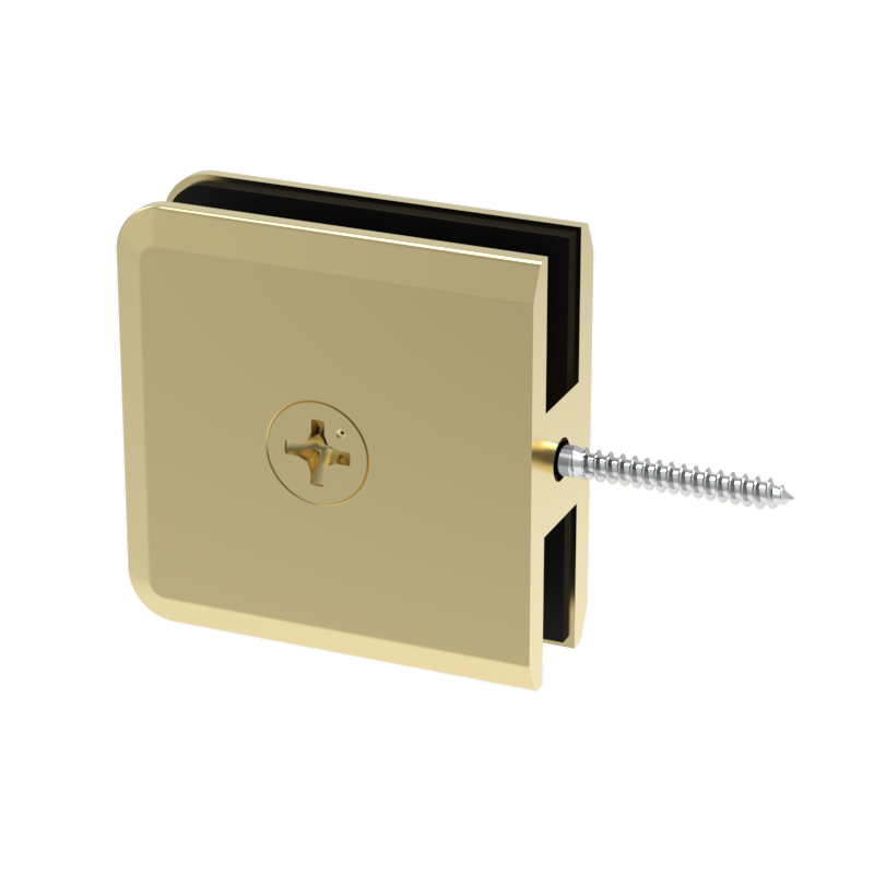 GGH Shower Clamp - Beveled - Transom Glass To Wall - 180° Movable