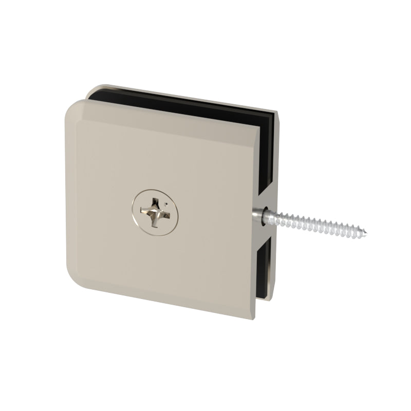 GGH Shower Clamp - Beveled - Transom Glass To Wall - 180° Movable