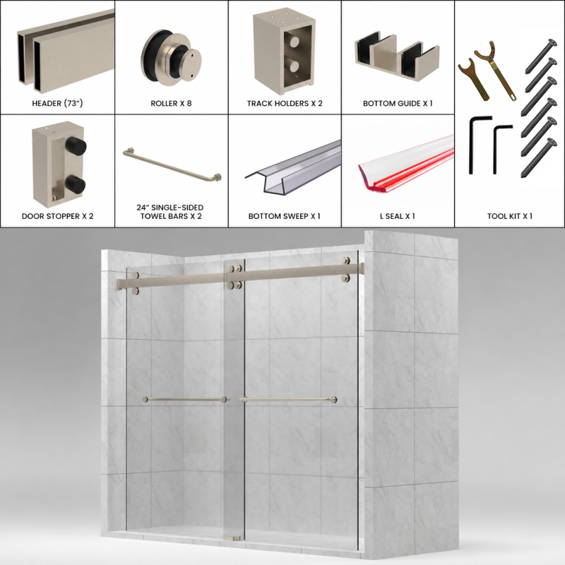 [CAMI73] CAMI Series GGH Shower Sliding Door Kit