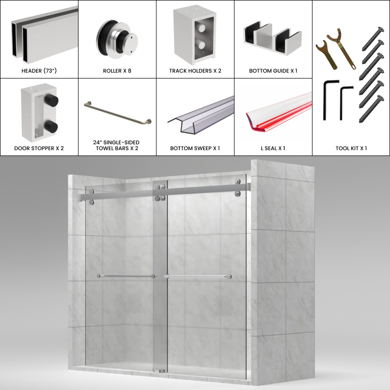 [CAMI73] CAMI Series GGH Shower Sliding Door Kit