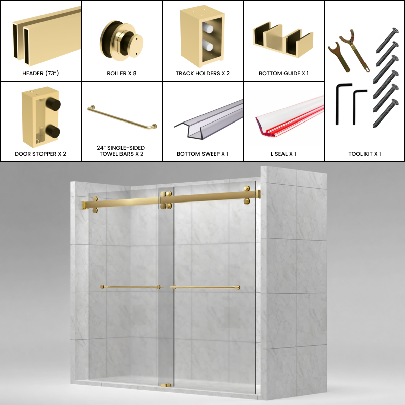 GGH CAMI Shower Sliding Door Kit - 73"