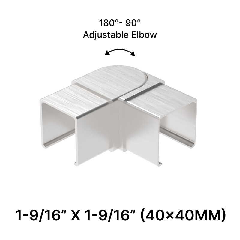GGH Elbow For 40mm Square Caprail - Adjustable Horizontal