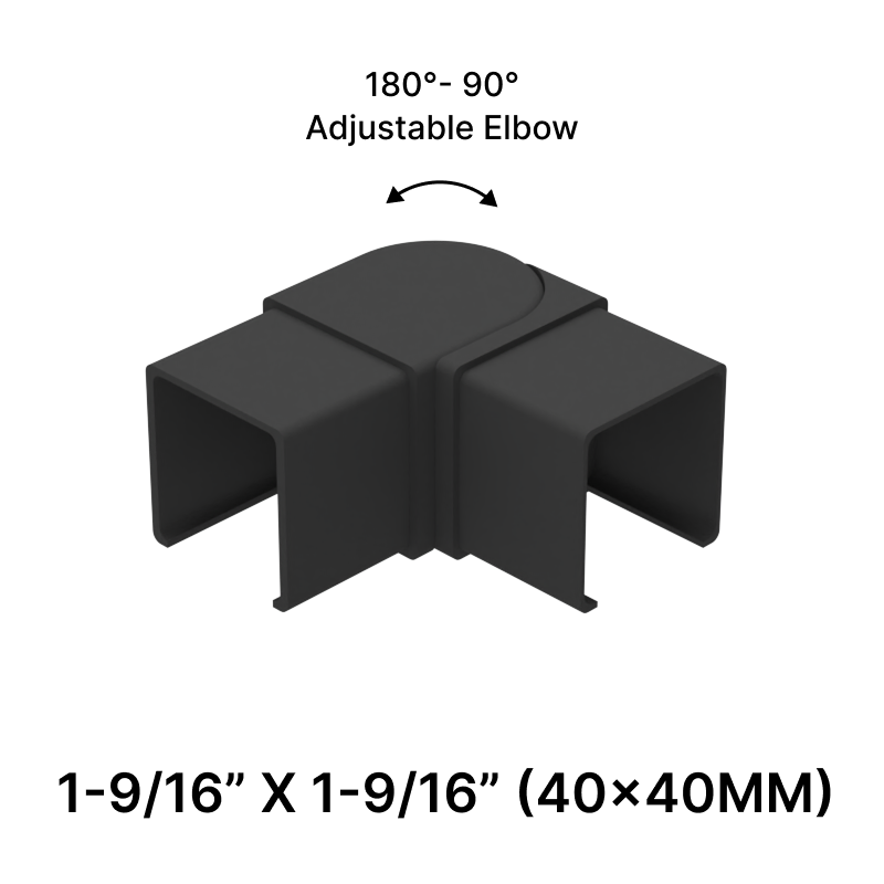 GGH Elbow For 40mm Square Caprail - Adjustable Horizontal