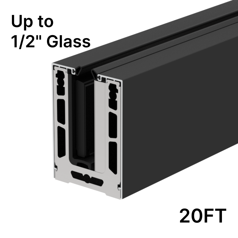 GGH Base Shoe - Top Mount (20FT) - From 12mm (1/2") to 14.28mm (9/16") Glass