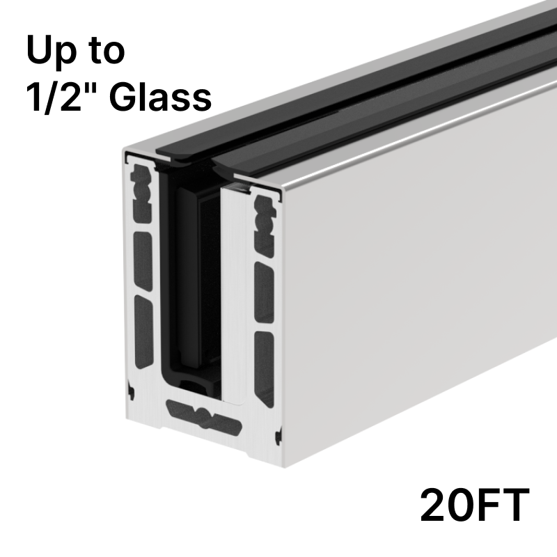 GGH Base Shoe - Top Mount (20FT) - From 12mm (1/2") to 14.28mm (9/16") Glass
