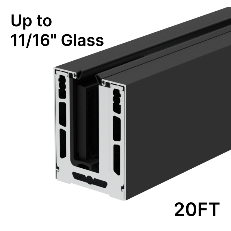 GGH Base Shoe - Top Mount (20FT) - Up to 17.52mm (11/16") Glass