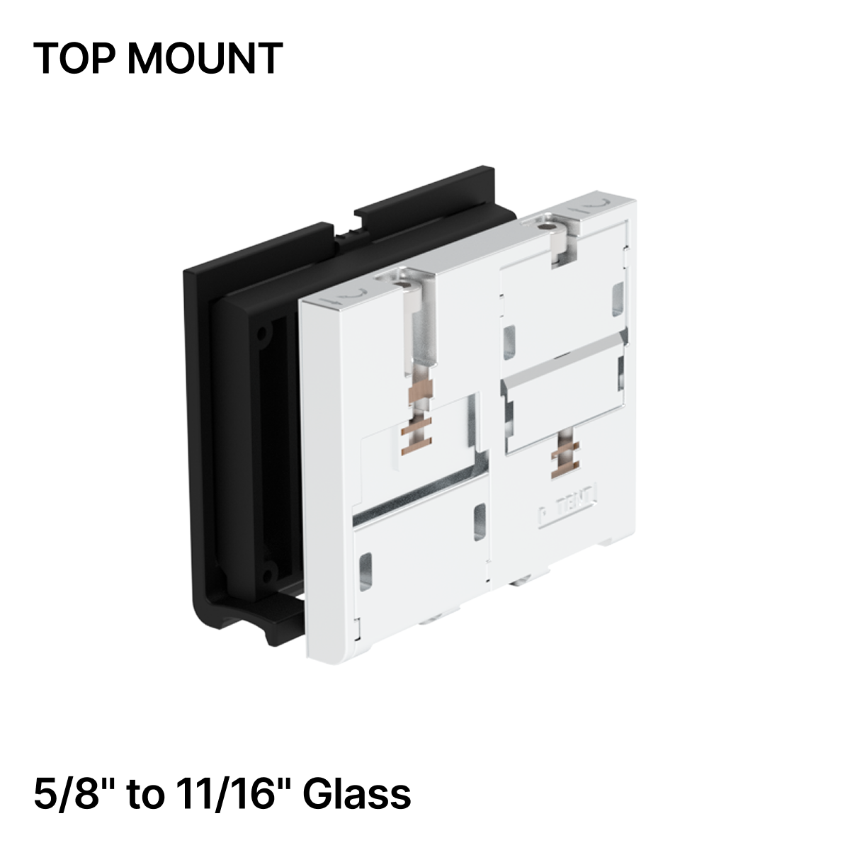 GGH Wedge set for Top Mount Base Shoe - Metal & Plastic - From 5/8" (16.26mm) to 11/16" (17.52mm) Glass
