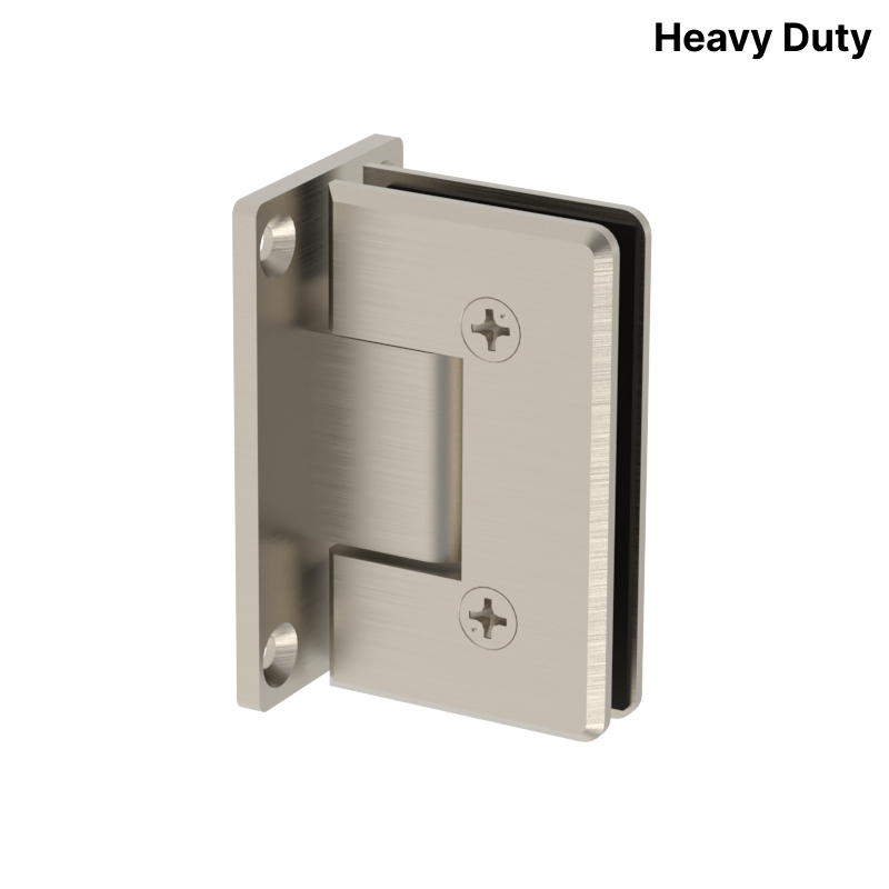 GGH Shower Hinge - Square Heavy Duty - Wall Mount, Full Back Plate