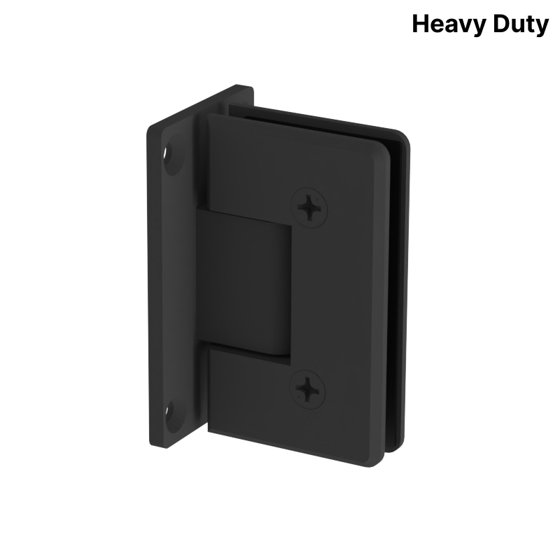 GGH Shower Hinge - Square Heavy Duty - Wall Mount, Full Back Plate