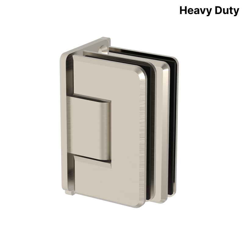 GGH Shower Hinge - Square Heavy Duty - Wall Mount, Full Back Plate