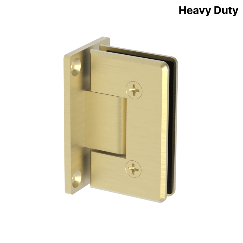 GGH Shower Hinge - Square Heavy Duty - Wall Mount, Full Back Plate