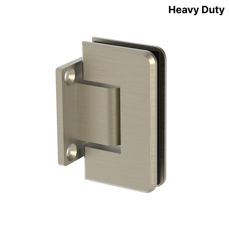 GGH Shower Hinge - Square Heavy Duty - Wall Mount, Short Back Plate