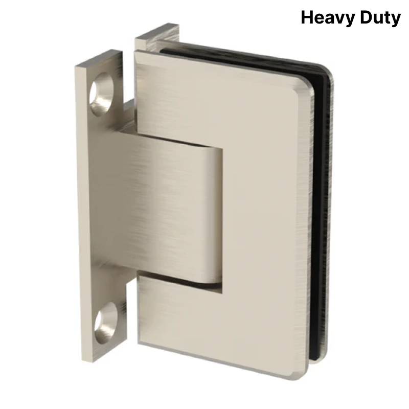 GGH Shower Hinge - Beveled Heavy Duty - Wall to Glass 90°, H Back Plate