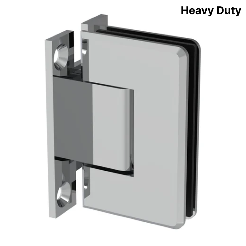 GGH Shower Hinge - Beveled Heavy Duty - Wall to Glass 90°, H Back Plate
