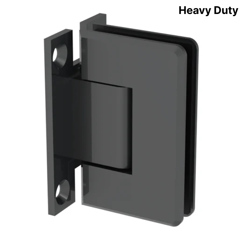 GGH Shower Hinge - Beveled Heavy Duty - Wall to Glass 90°, H Back Plate