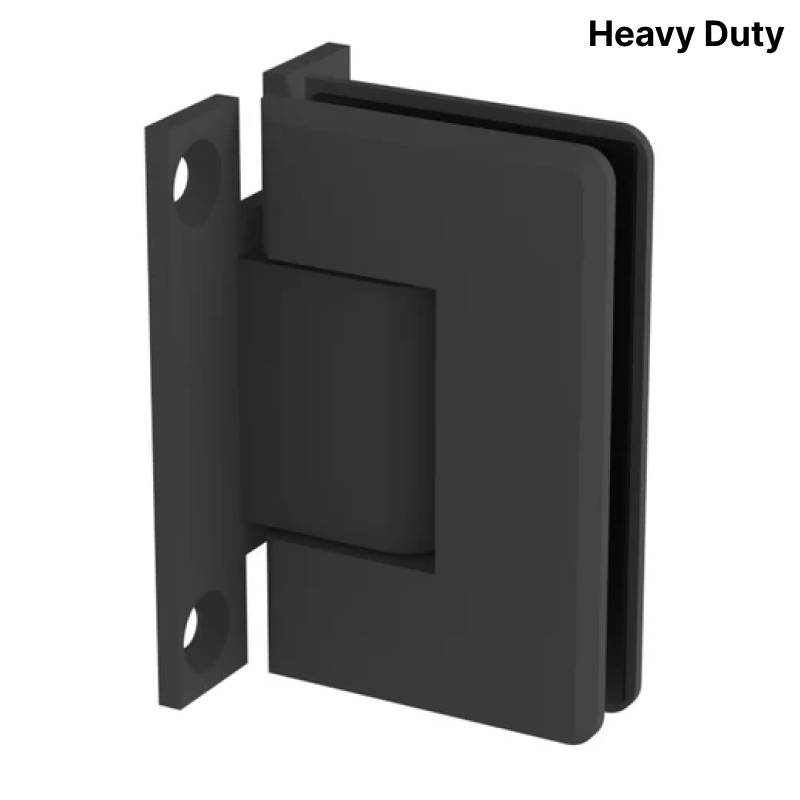 GGH Shower Hinge - Beveled Heavy Duty - Wall to Glass 90°, H Back Plate