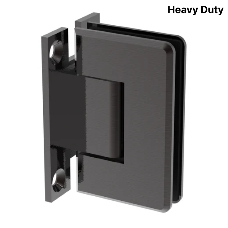 GGH Shower Hinge - Beveled Heavy Duty - Wall to Glass 90°, H Back Plate