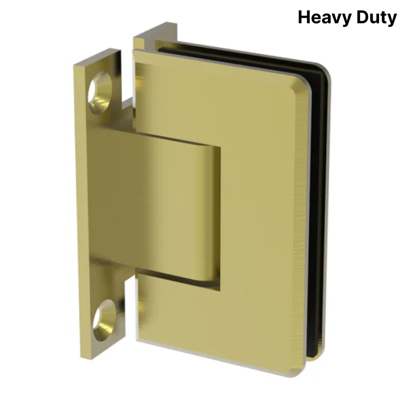 GGH Shower Hinge - Beveled Heavy Duty - Wall to Glass 90°, H Back Plate
