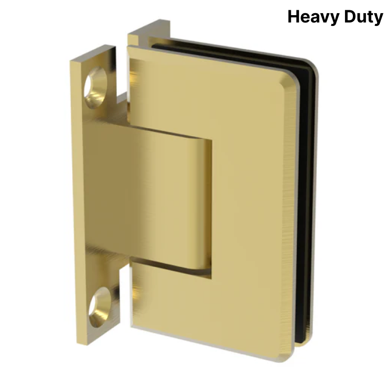 GGH Shower Hinge - Beveled Heavy Duty - Wall to Glass 90°, H Back Plate